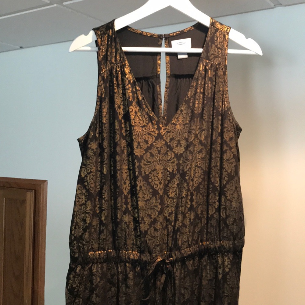 Black and gold jumpsuit